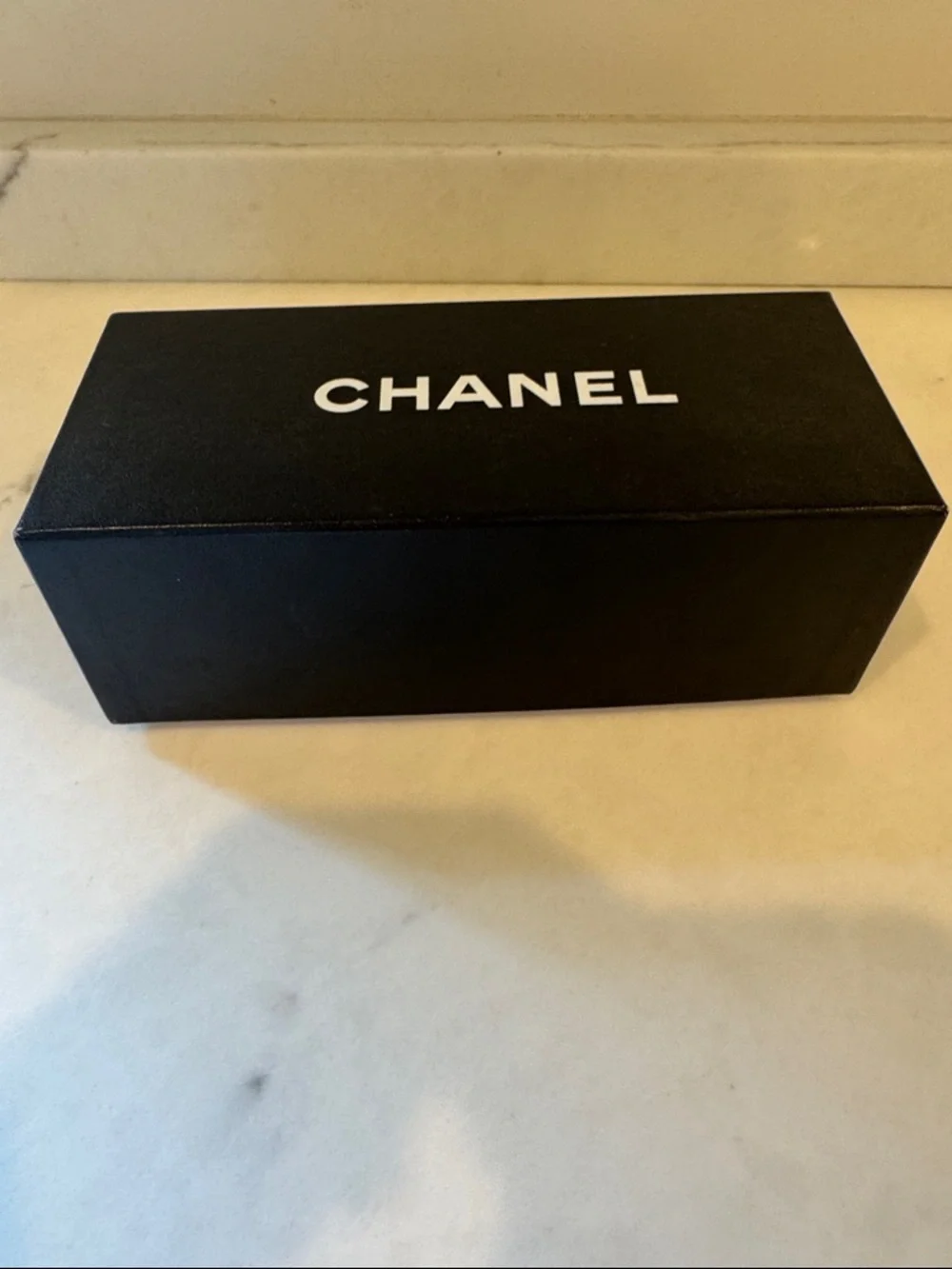 CHANEL Black and White Logo Box 7.5x3.5x2.5